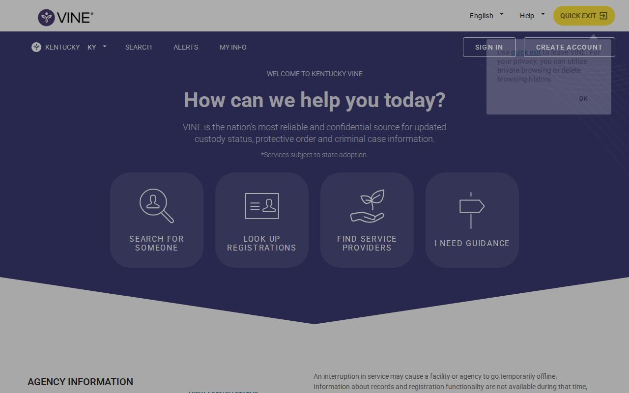 Livingston County released inmate search and notifications through Kentucky VINELink